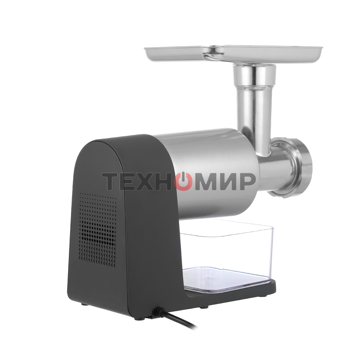 Мясорубка электрическая Centek CT-1607 серый, 3000 Вт, 3.0 кг/мин, реверс, металлический лоток, насадки - 5