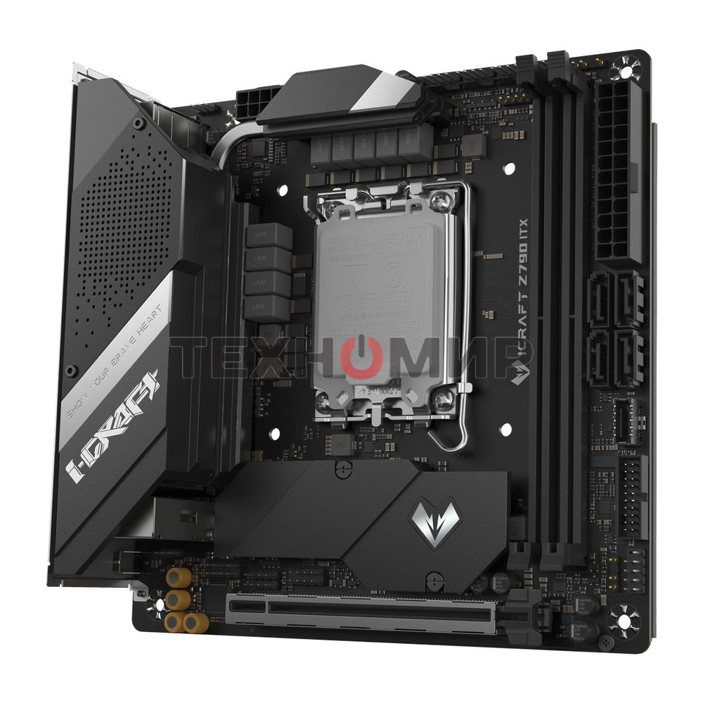 Материнская плата Maxsun iCraft Z790ITX WI-FI, LGA1700, Intel Z790, 2xDDR5, 4xSATA, 2xM.2, 1xPCIe 5.0 x16, 1xDP, 1xHDMI, 1x2.5Gb LAN, Wi-Fi 6E, Bluetooth 5.3, 1xUSB-C 20Gbps, 4xUSB-A 5Gbps, 4xUSB-A 2.0, 2x3.5 мм, 5.1, mini-ITX