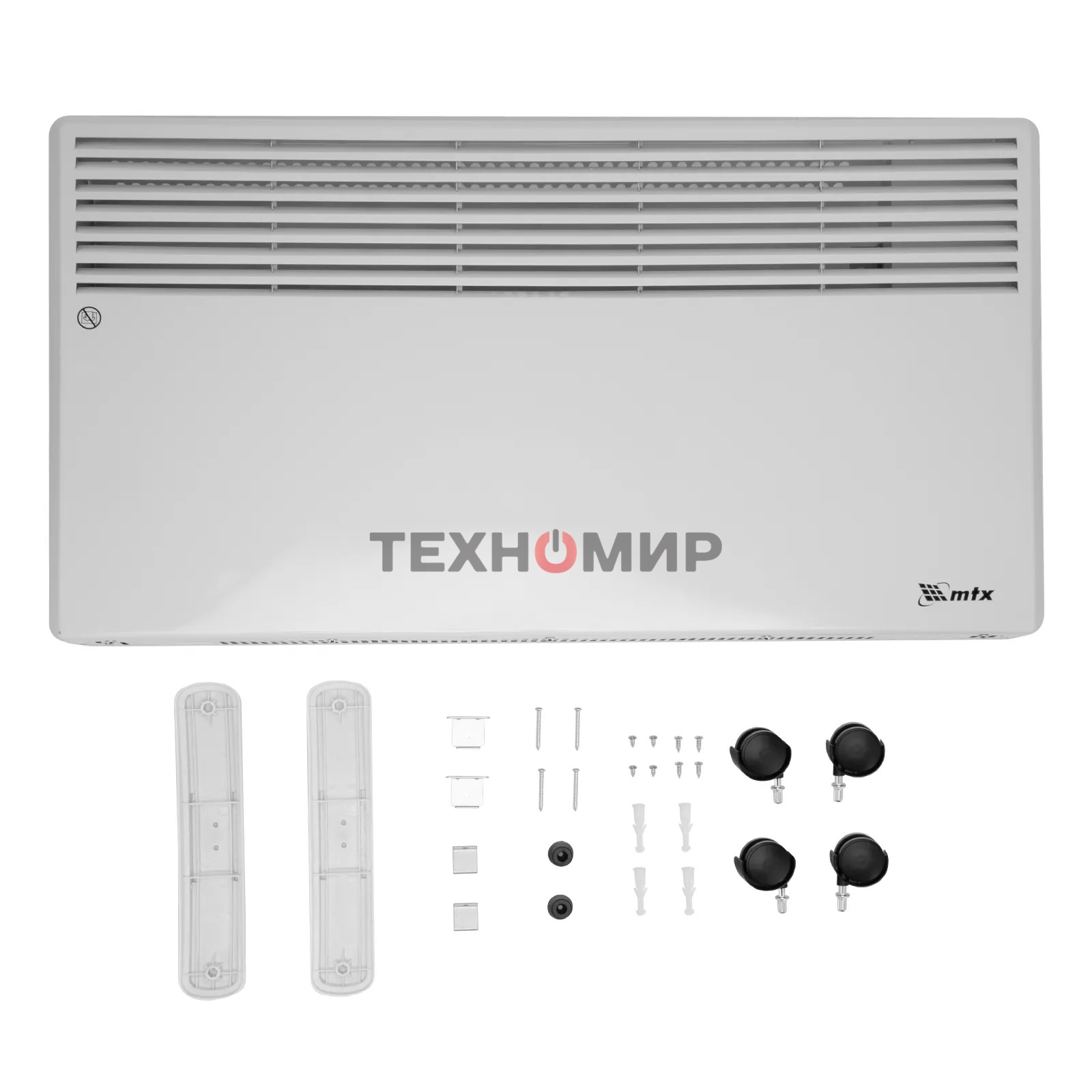 Конвектор электрический MTX CH-2000, белый, 2000 Вт, 25 м2, термостат