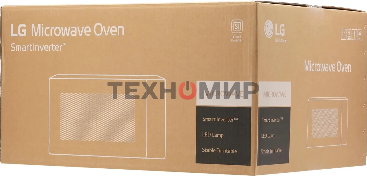 Микроволновая печь LG MW25R35GISL стальной/черный, 25 л, 1000 Вт, переключатели - сенсор