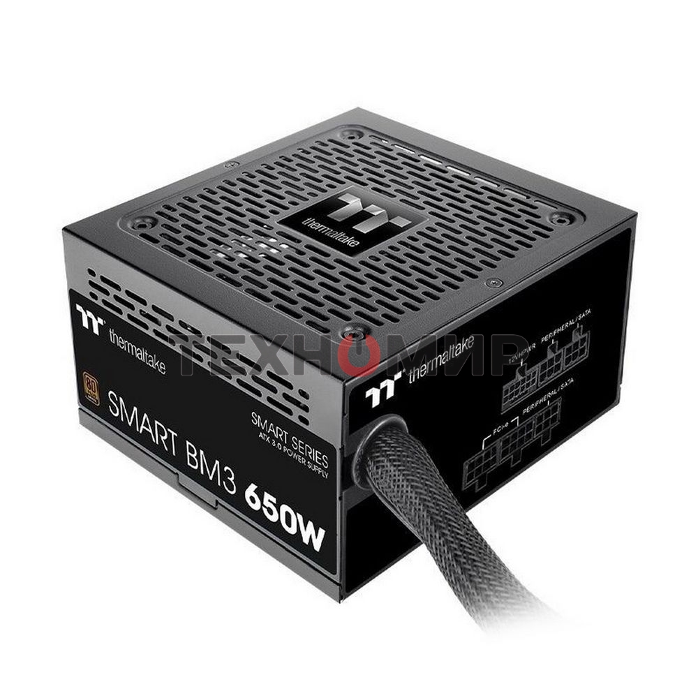 Блок питания Thermaltake Smart BM3 (PS-SPD-0650MNFABE-3), 650Вт, 80 PLUS Bronze, 120мм, модульный, черный