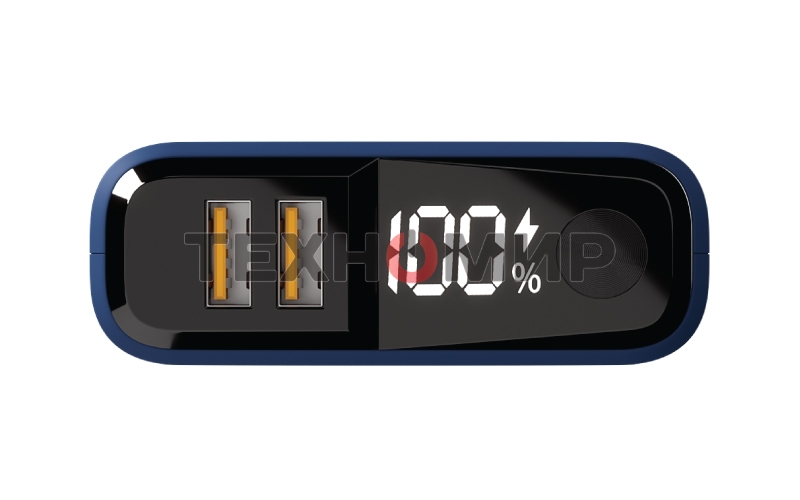 Портативный аккумулятор OLMIO QS-20, 20000mAh, 22.5W QuickCharge3.0/PowerDelivery, LCD, темно-серый