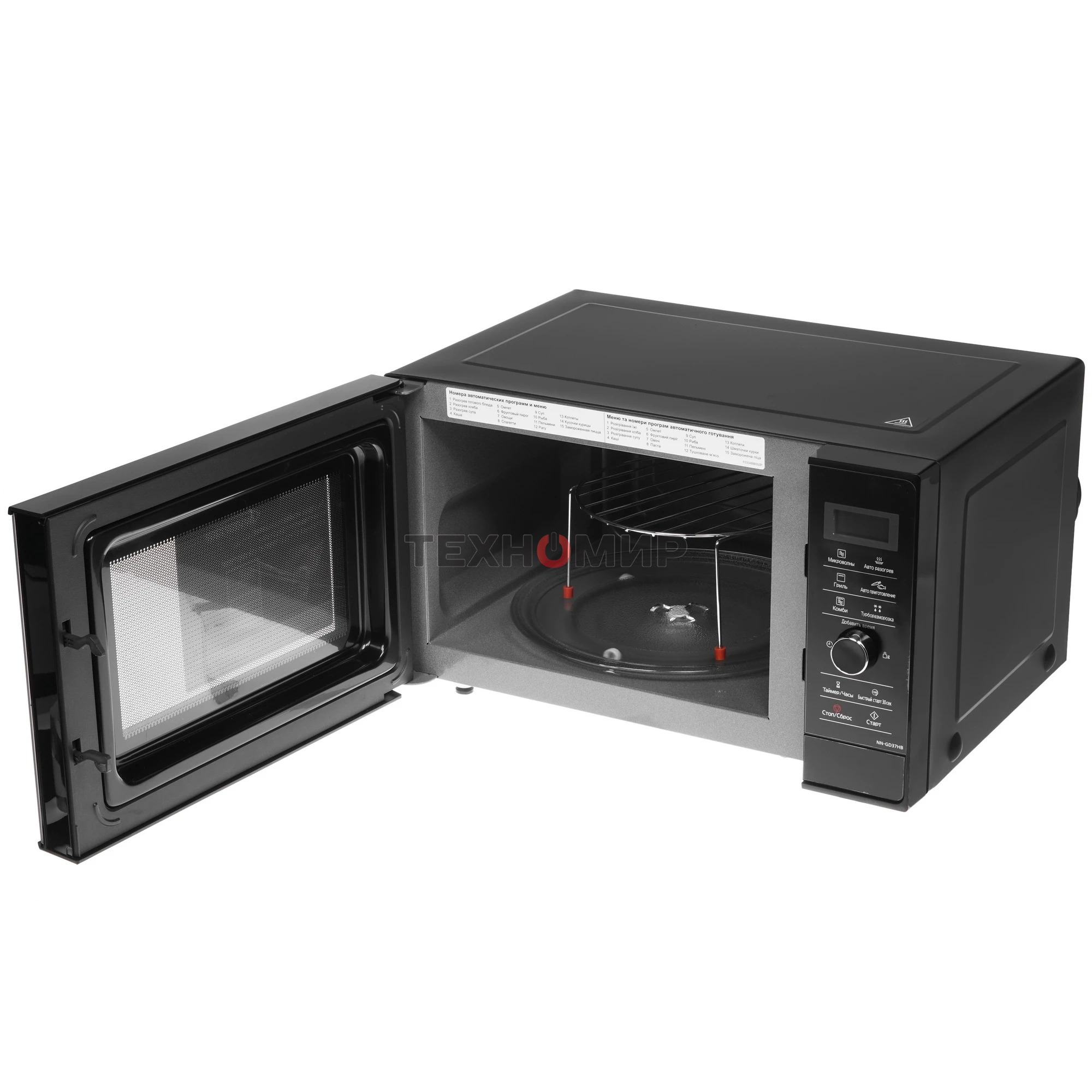 Микроволновая печь Panasonic NN-GD37HBZPE черный 23 л, 1000 Вт, переключатели - сенсор, поворотный механизм