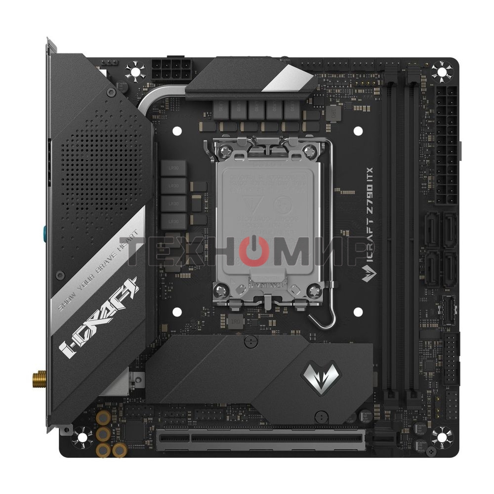 Материнская плата Maxsun iCraft Z790ITX WI-FI, LGA1700, Intel Z790, 2xDDR5, 4xSATA, 2xM.2, 1xPCIe 5.0 x16, 1xDP, 1xHDMI, 1x2.5Gb LAN, Wi-Fi 6E, Bluetooth 5.3, 1xUSB-C 20Gbps, 4xUSB-A 5Gbps, 4xUSB-A 2.0, 2x3.5 мм, 5.1, mini-ITX