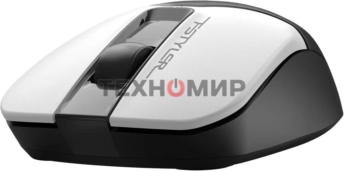 Мышь беспроводная A4Tech Fstyler FG12 белый/черный, 1200 dpi, радиоканал, USB, кнопки - 3