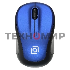 Мышь беспроводная Oklick 665MW черный/синий, 1000 dpi, радиоканал, USB, кнопки - 3