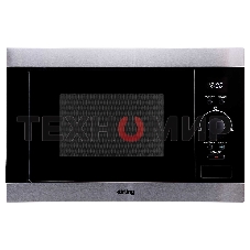 Встраиваемая микроволновая печь Korting KMI 825 XN нержавеющая сталь, 25 л, 900 Вт, переключатели - поворотный механизм/кнопки