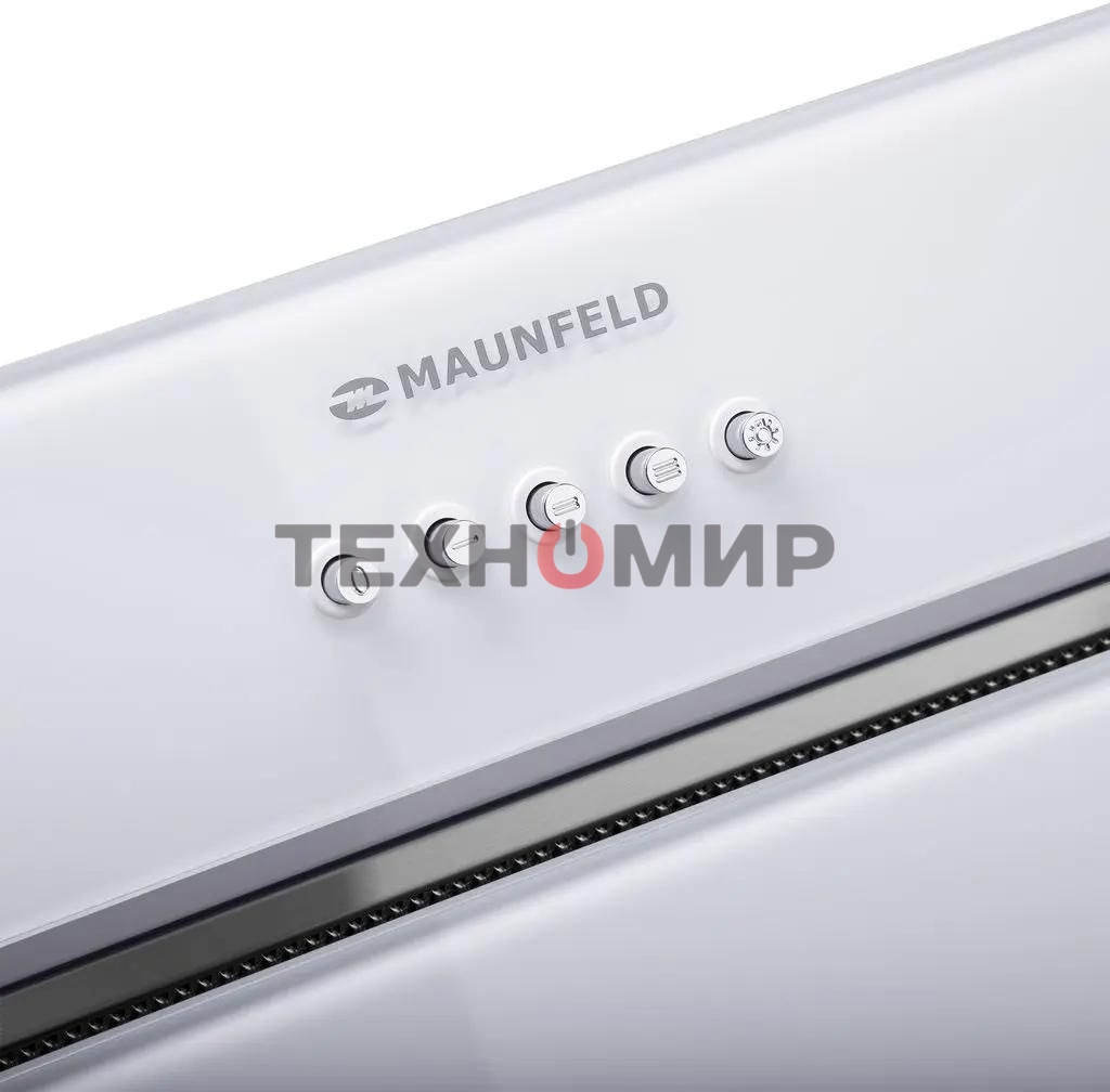 Вытяжка встраиваемая Maunfeld TRAPEZE 601GG белый, 60 см, 1150 куб. м/ч, 54 дБ