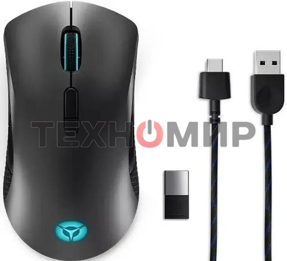 Мышь беспроводная/проводная Lenovo Legion M600 черный, 16000 dpi, радиоканал, Bluetooth, USB, кнопки - 9