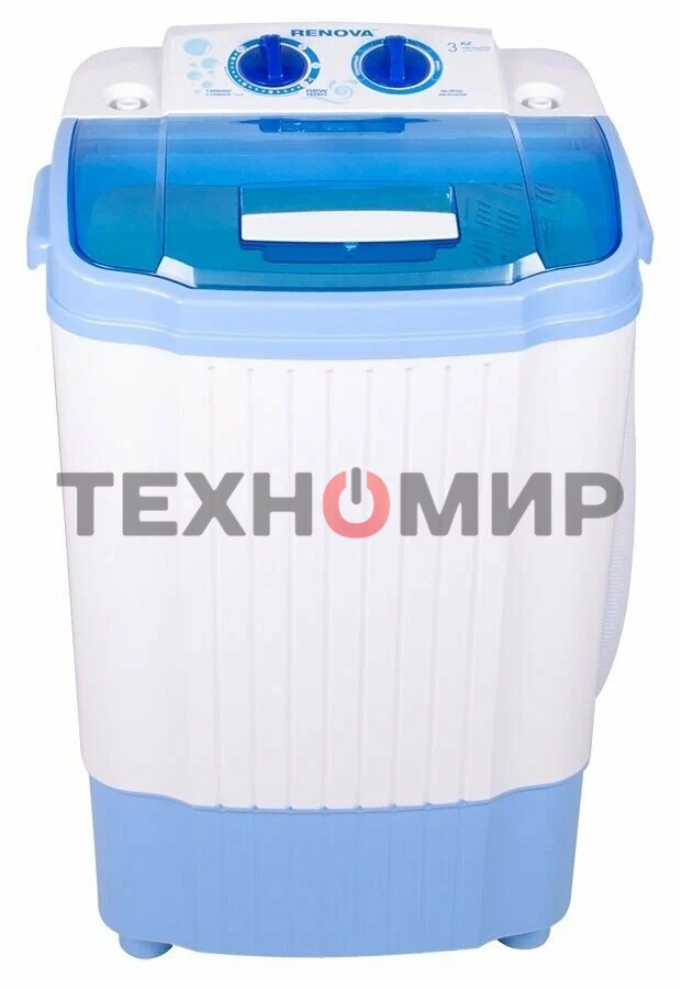 Стиральная машина EVGO WS-30ET белый/голубой загр. вертикальная макс.:3 кг 0 об/мин класс: А+