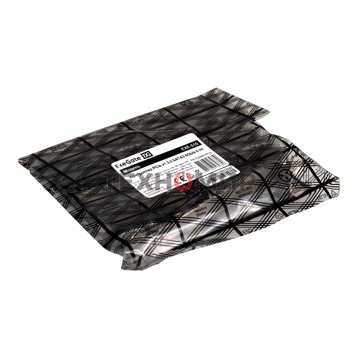 Контроллер ExeGate EXE-516 (PCI-E x4 v3.0, SATA3 6Gb/s, 6 int, ASMedia Chipset ASM1166)