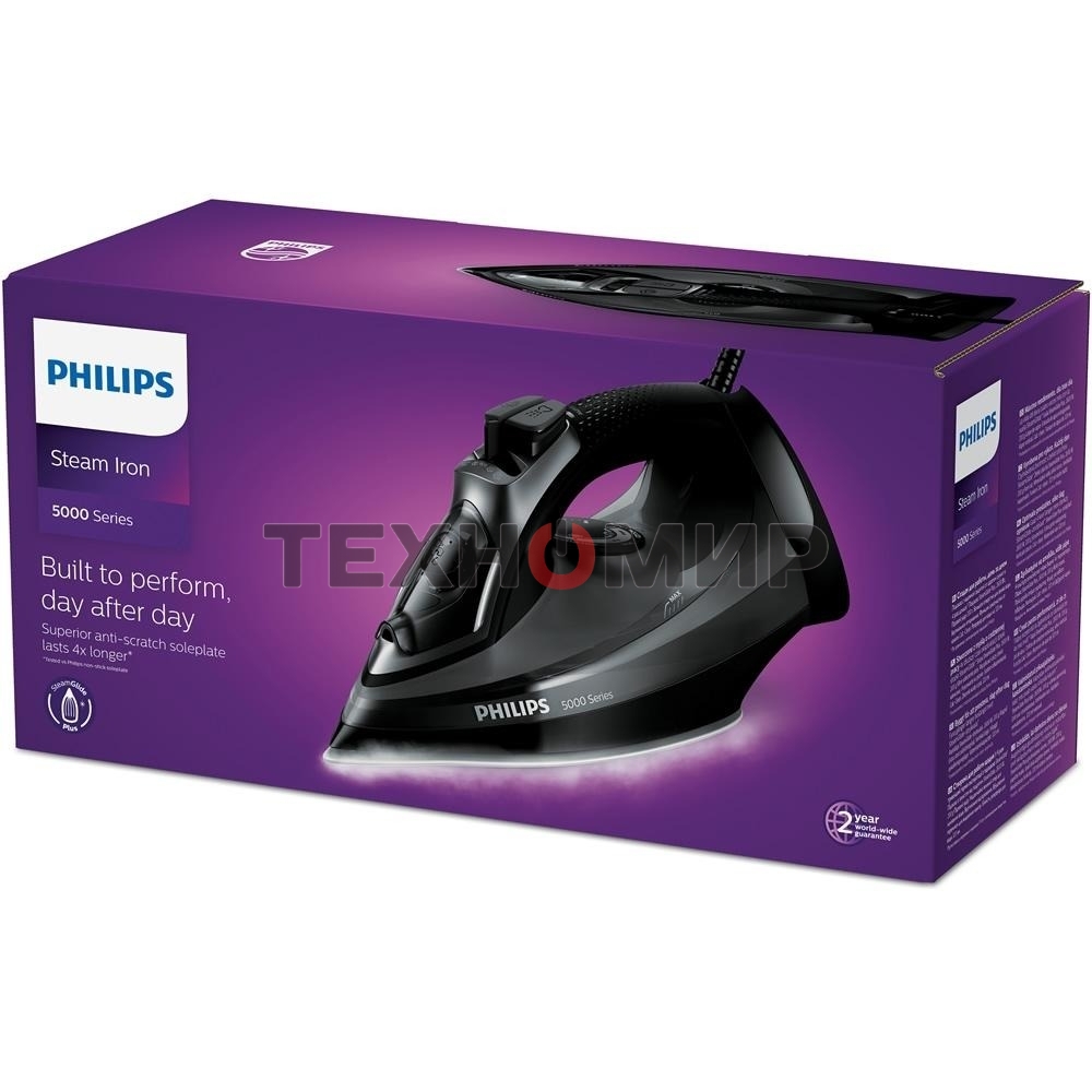 Утюг электрический Philips 2600 Вт, удар 200 г, пар 45 г/мин, SteamGlide Plus