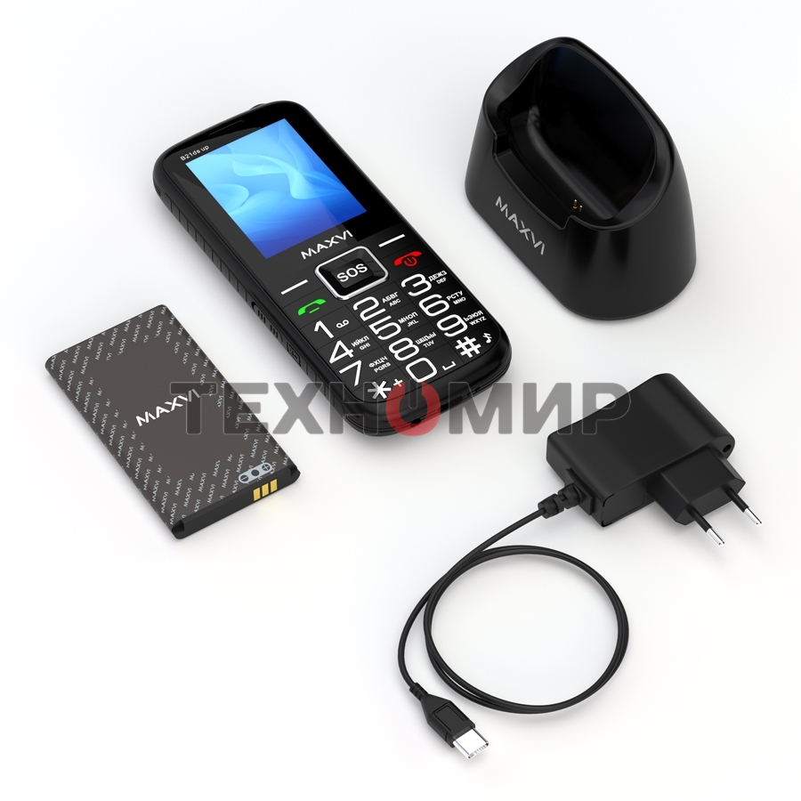 Мобильный телефон Maxvi B21ds up черный
