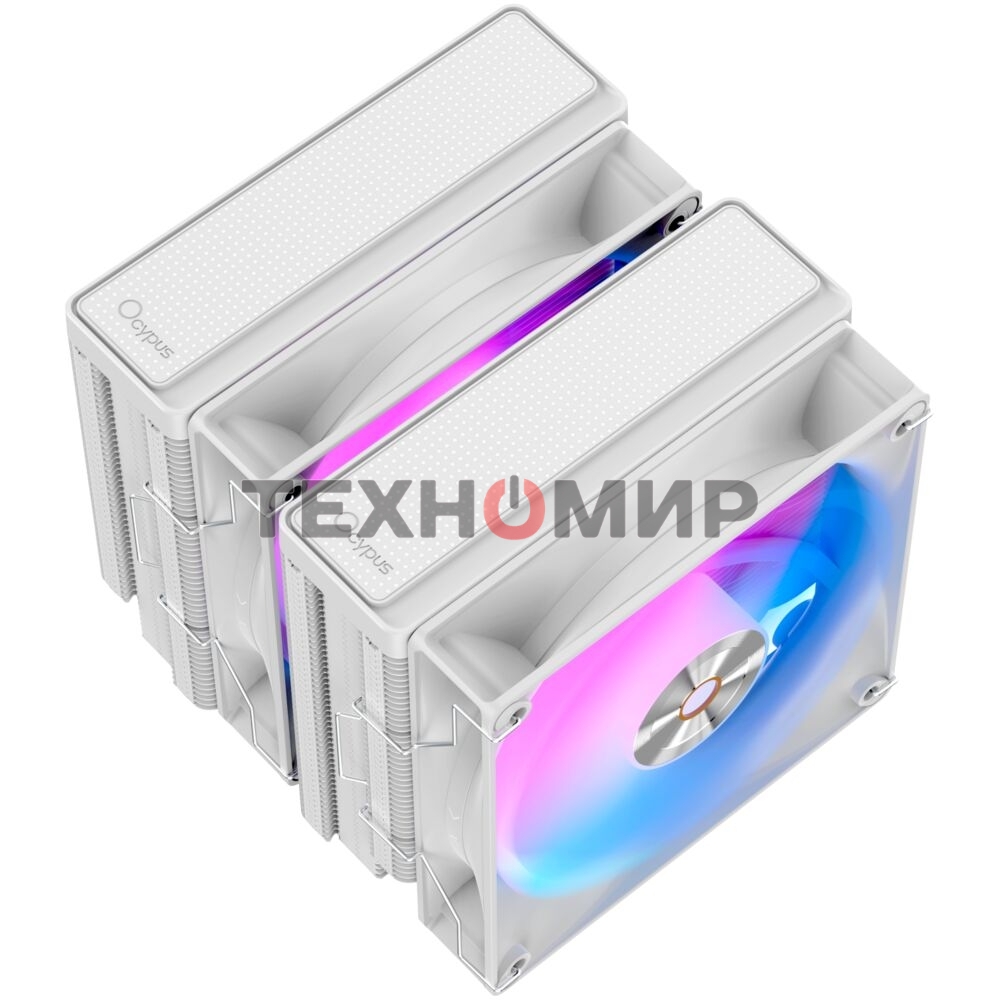 Кулер Ocypus Delta A62 WH ARGb белый 260W/All Intel/AMD AM*/2 fans/Screws