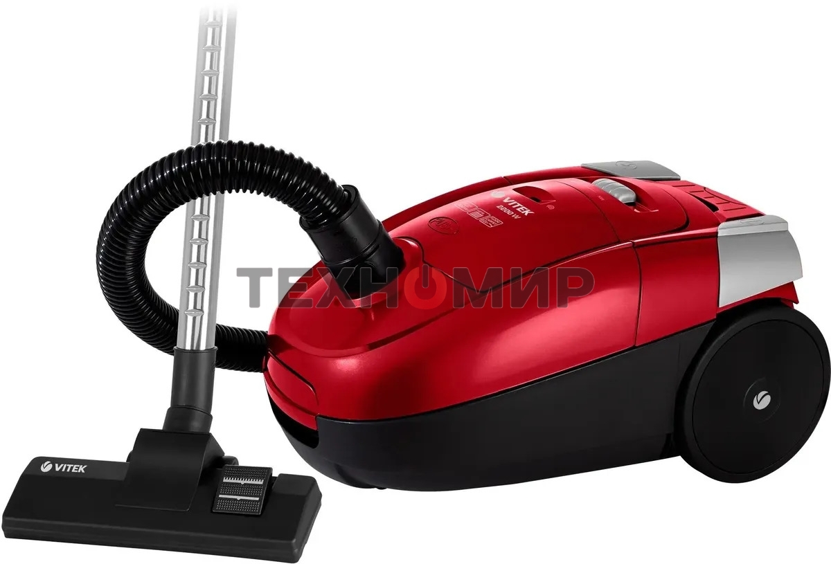 Пылесос Vitek VT-1820 красный/черный, 400/2200 Вт, уборка сухая, пылесборник мешок 4 л