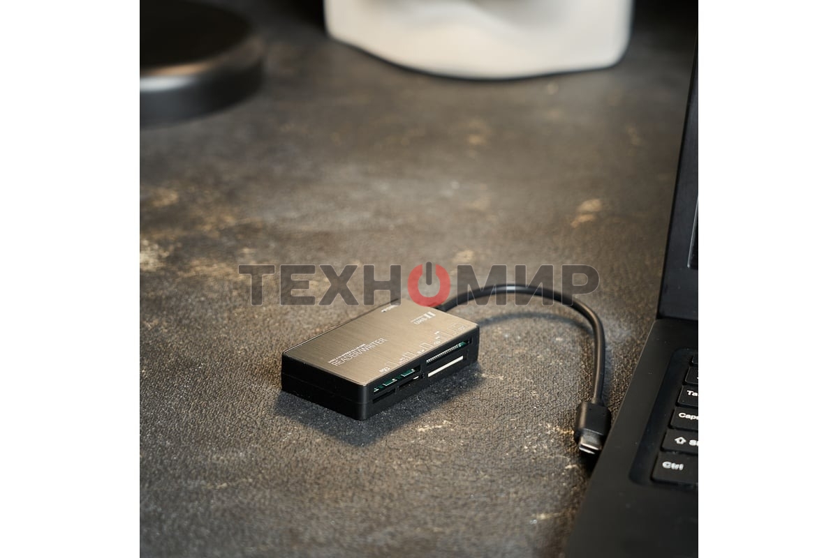 Кард-ридер Rexant 18-4118/черный/MS/MS PRODUO/M2/MMC/SD/microSD/microSDHC/microSDXC/USB Type-C/пластик