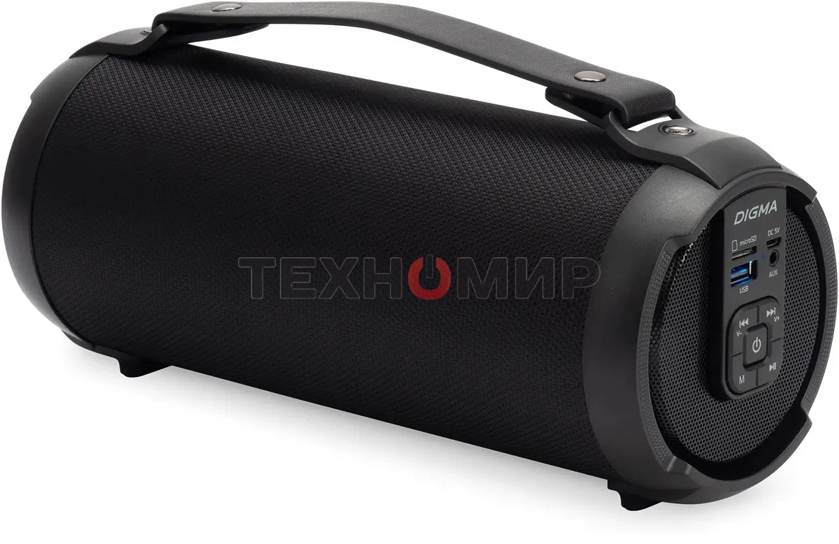 Колонка портативная Digma D-PS1520 черный/черный 16W 1.0 BT 10м 1500mAh (SP1520B)
