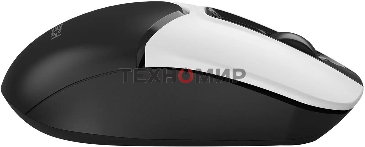 Мышь беспроводная A4Tech Fstyler FG12 белый/черный, 1200 dpi, радиоканал, USB, кнопки - 3