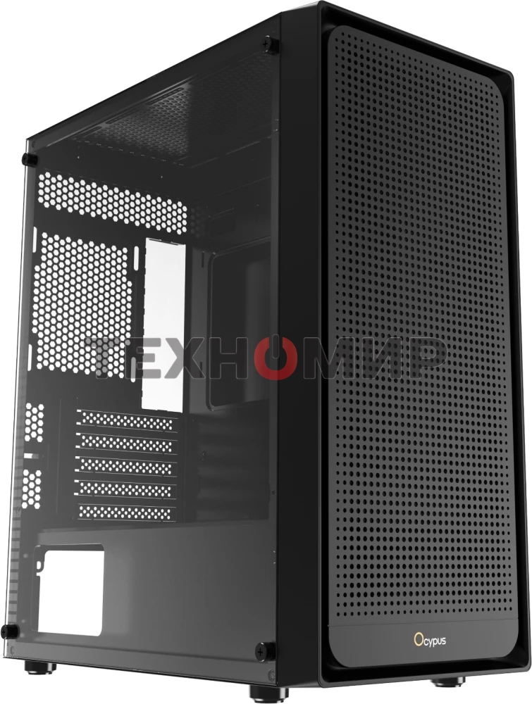 Компьютерный корпус Ocypus Gaммa C50 без БП черный (Gaммa-C50-BKG000XX-GL)