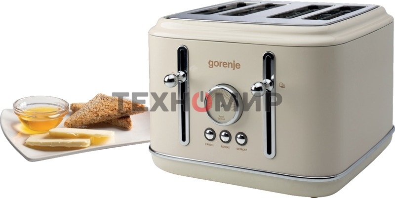 Тостер Gorenje T2300CLIN 1150Вт бежевый/серебристый