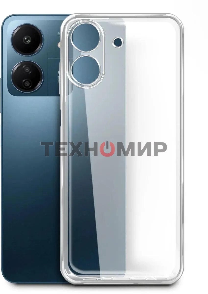 Чехол (клип-кейс) BoraSCO для Xiaomi Redmi 13C Silicone Case прозрачный (72840)