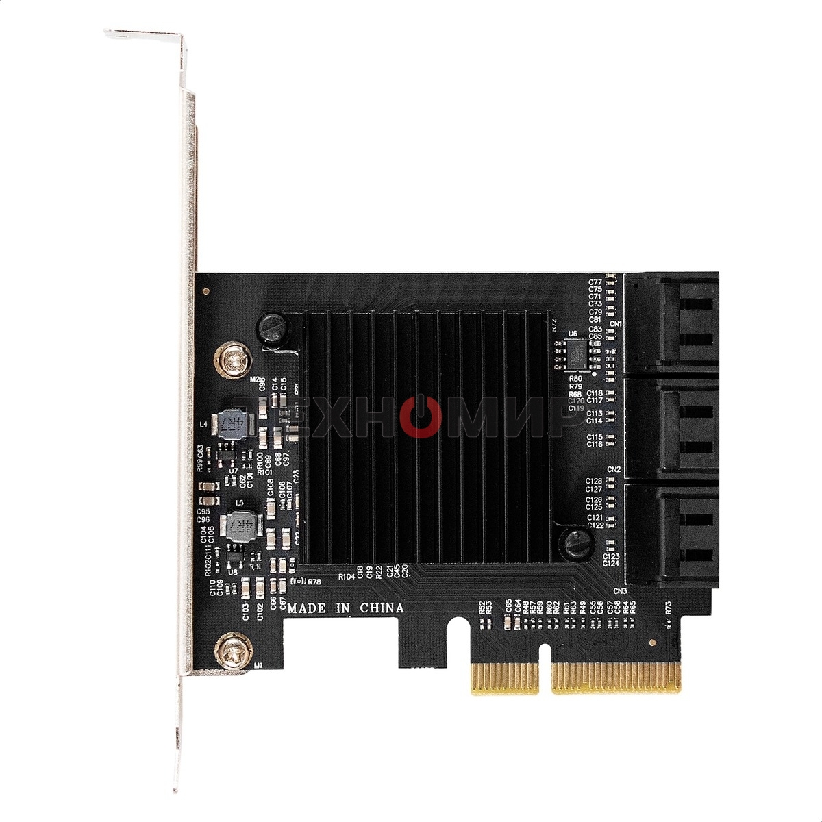 Контроллер ExeGate EXE-516 (PCI-E x4 v3.0, SATA3 6Gb/s, 6 int, ASMedia Chipset ASM1166)