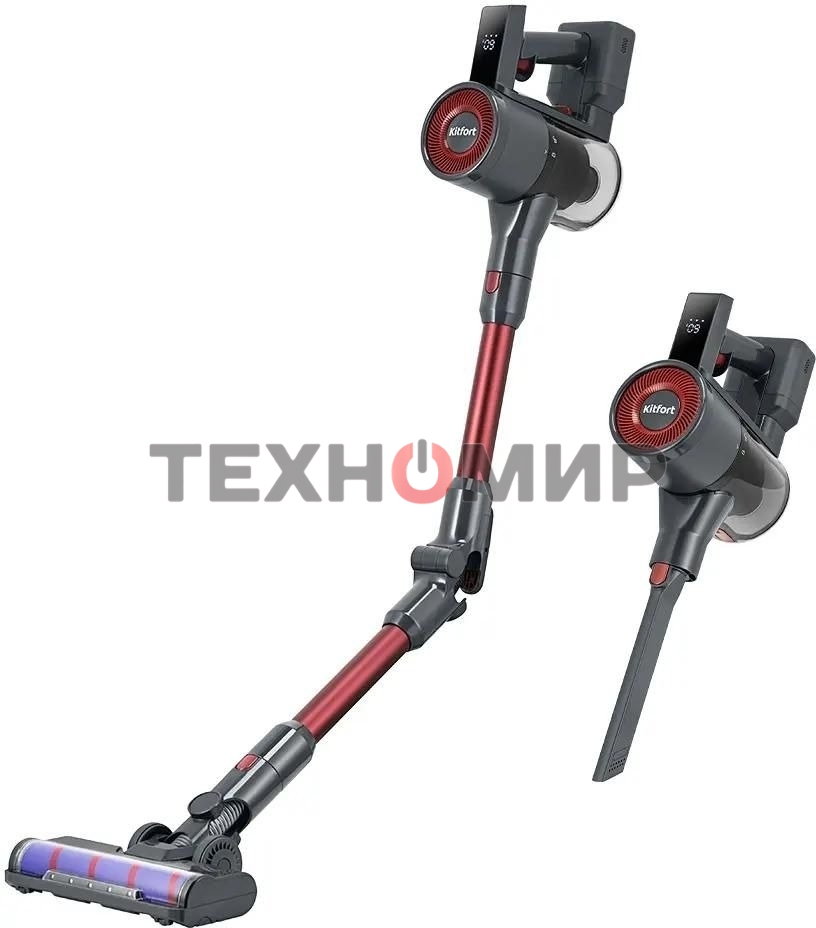 Вертикальный пылесос Kitfort КТ-5539 450Вт красный/серый