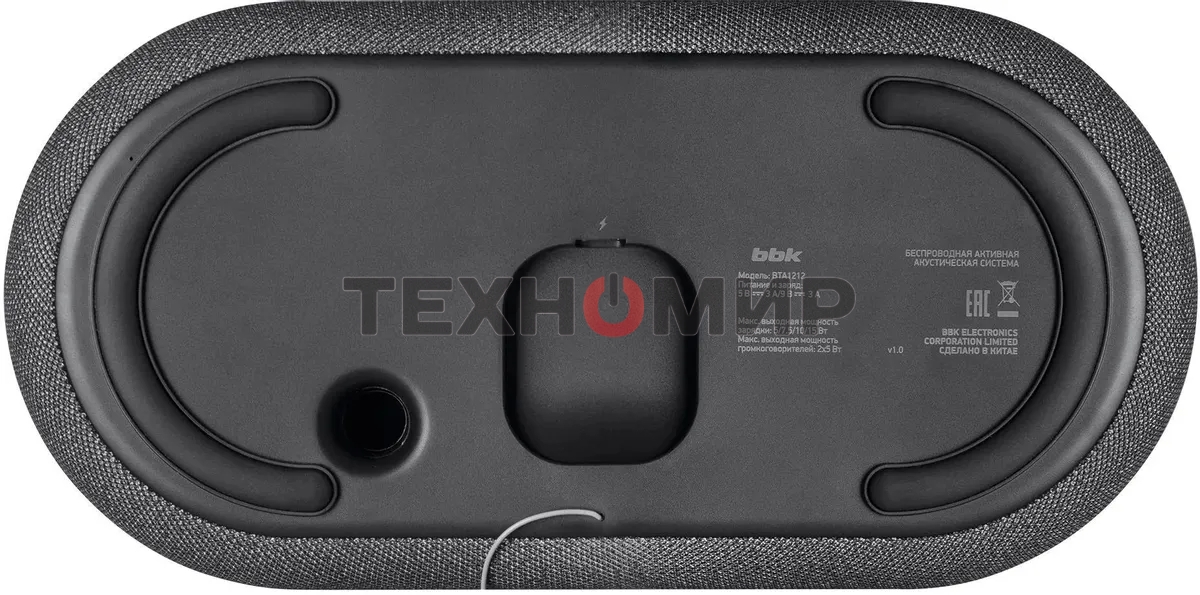 Портативная колонка BBK BTA1212 черный 10W 2.0 BT 10м 1800mAh