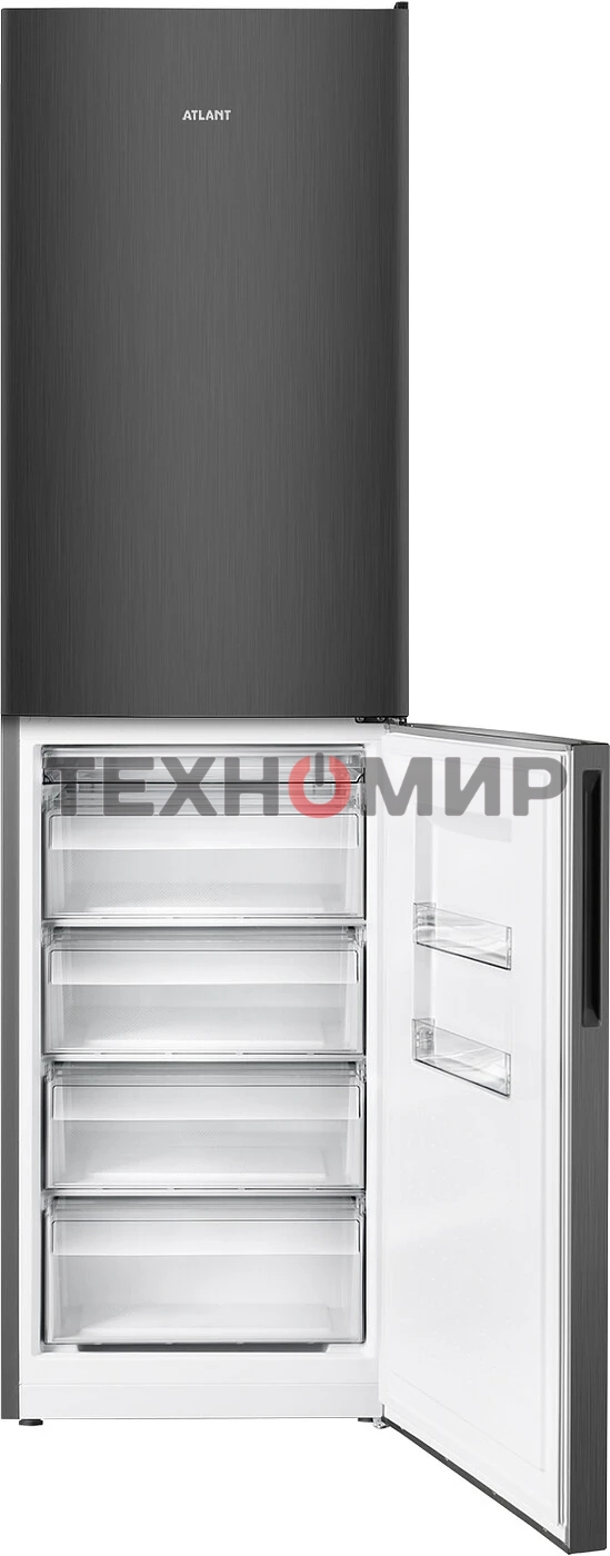 Холодильник Atlant ХМ-4625-151 черный металлик двухкамерный 205/159л морозилка снизу, капельная система