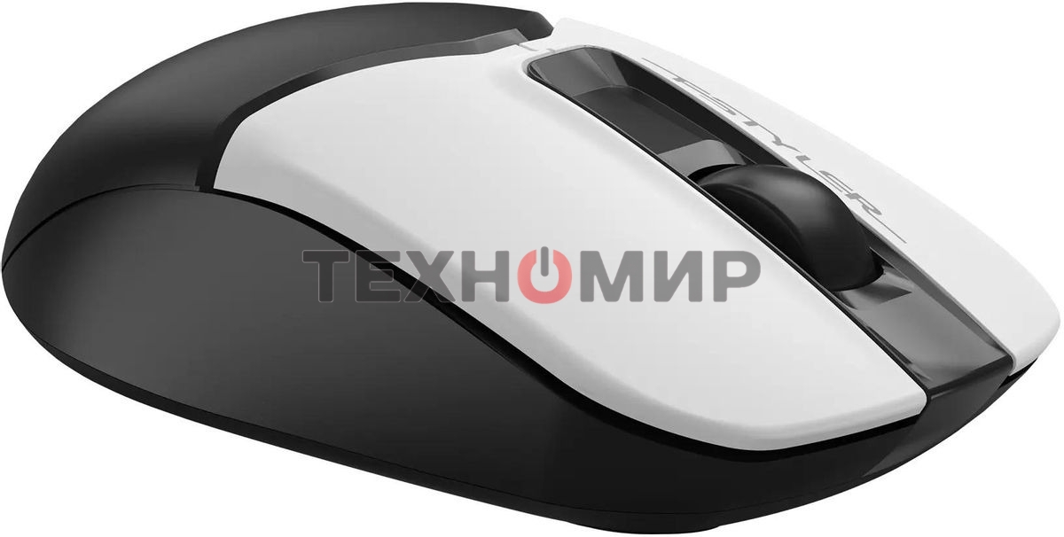 Мышь беспроводная A4Tech Fstyler FG12 белый/черный, 1200 dpi, радиоканал, USB, кнопки - 3