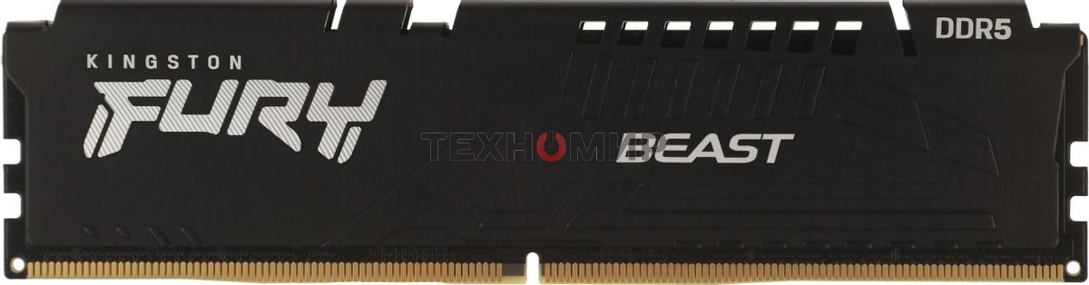 Оперативная память Kingston Fury Beast, DDR5, 32Gb (2x16Gb), 6000MHz, CL36, DIMM, с радиатором, черный