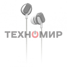 Универсальная гарнитура Smartbuy LOCKZ, микрофон, кнопка принятия вызова, белая/сер (SBH-018)/50