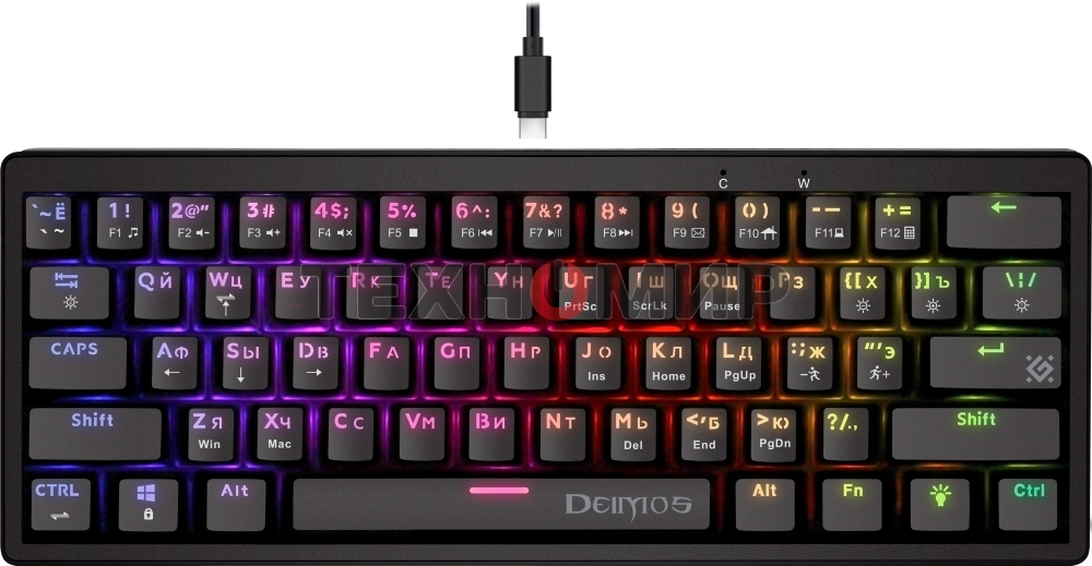 Клавиатура проводная Defender Deimos GK-303, USB, черный