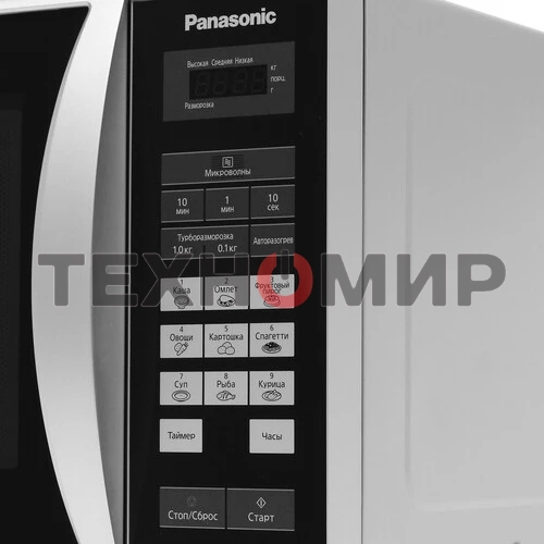 Микроволновая печь Panasonic NN-ST342MZPE серебристый, 25 л, 800 Вт, переключатели - сенсор