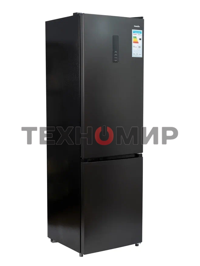 Холодильник Smile SRF378DI графит двухкамерный 240/95л морозилка снизу, No Frost