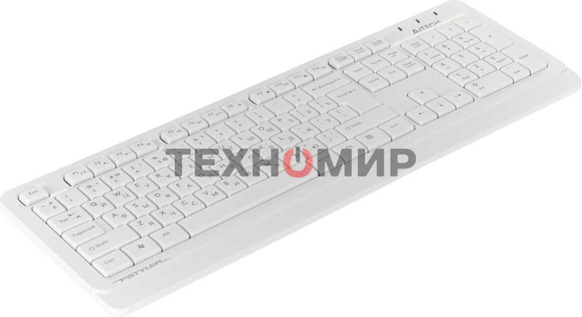 Комплект клавиатура+мышь A4Tech FStyler FG1012 беспроводной, USB, 1200 DPI, белый