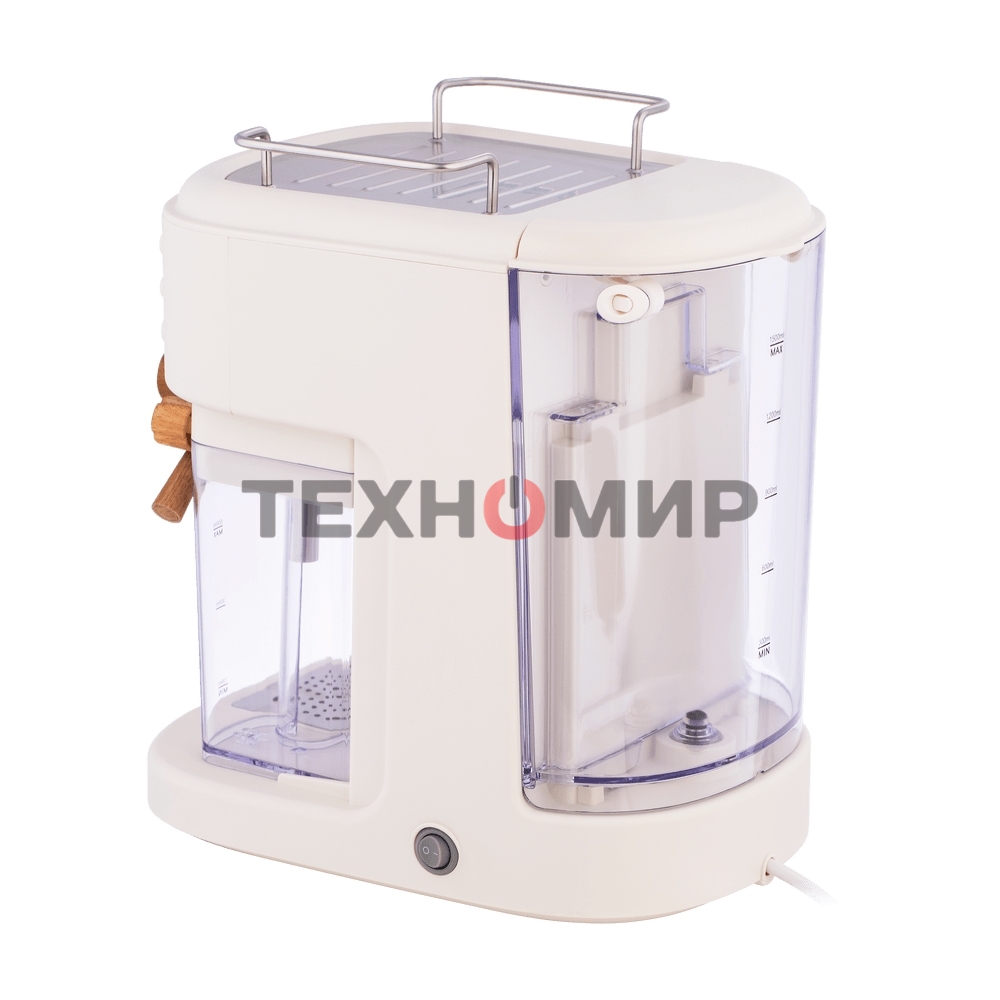 Кофеварка рожковая Maunfeld MF-737BG PRO бежевый, исп. кофе - молотый, 1.5 л, 1250 Вт, 15 бар