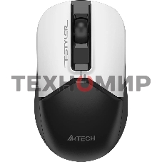 Мышь беспроводная A4Tech Fstyler FG12 белый/черный, 1200 dpi, радиоканал, USB, кнопки - 3