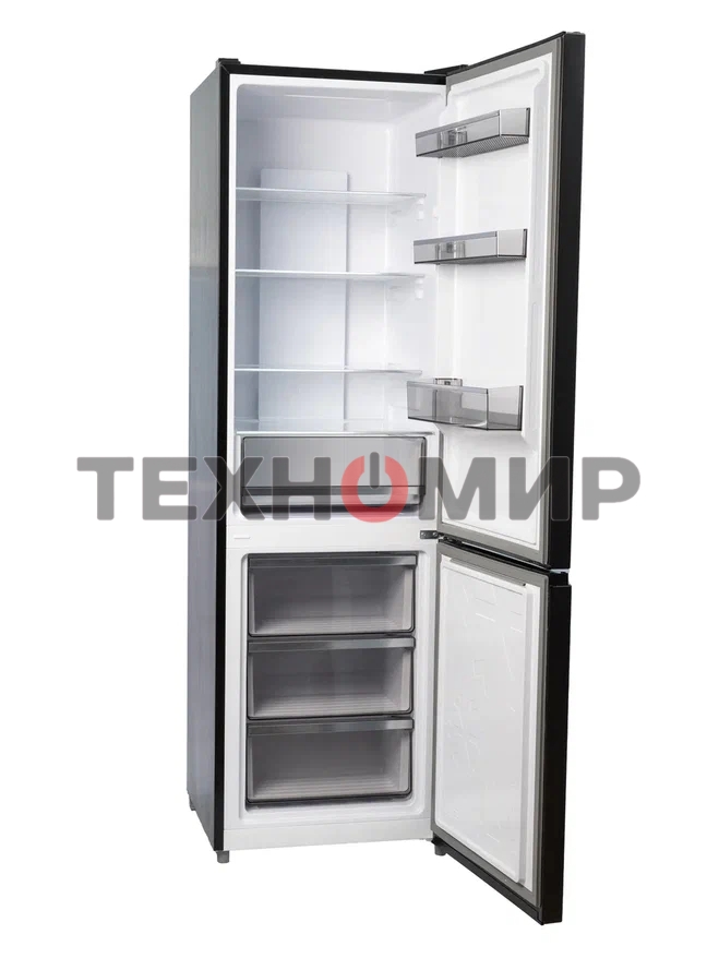 Холодильник Smile SRF378DI графит двухкамерный 240/95л морозилка снизу, No Frost