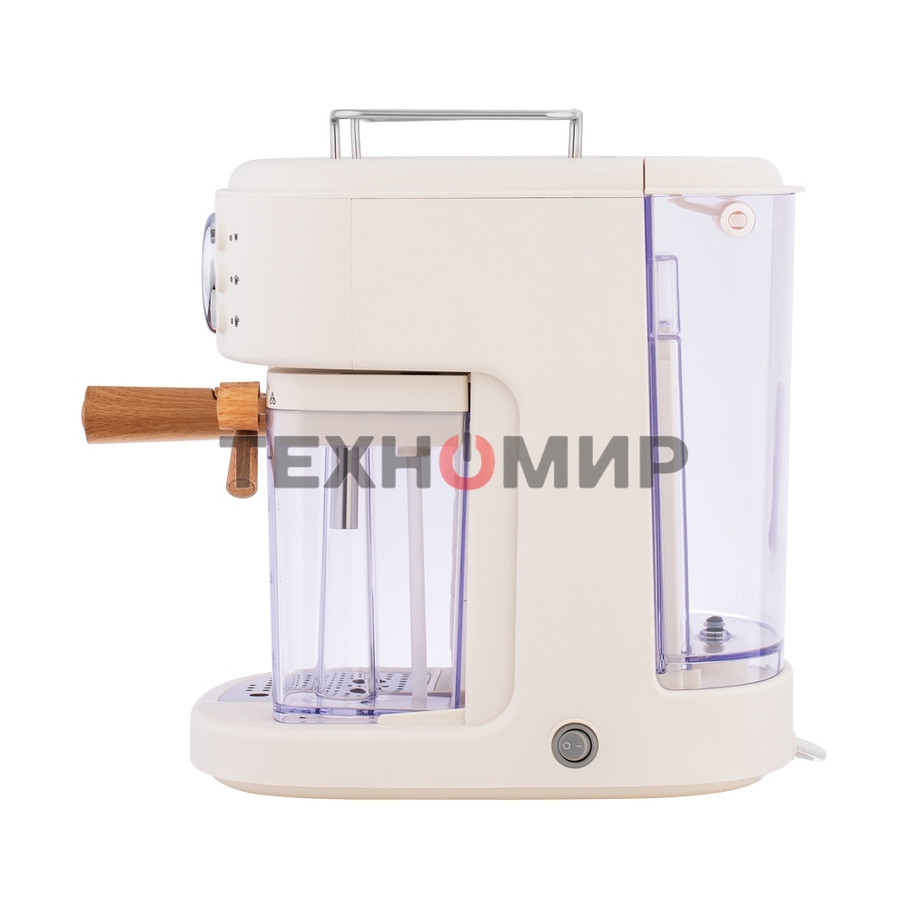 Кофеварка рожковая Maunfeld MF-737BG PRO бежевый, исп. кофе - молотый, 1.5 л, 1250 Вт, 15 бар