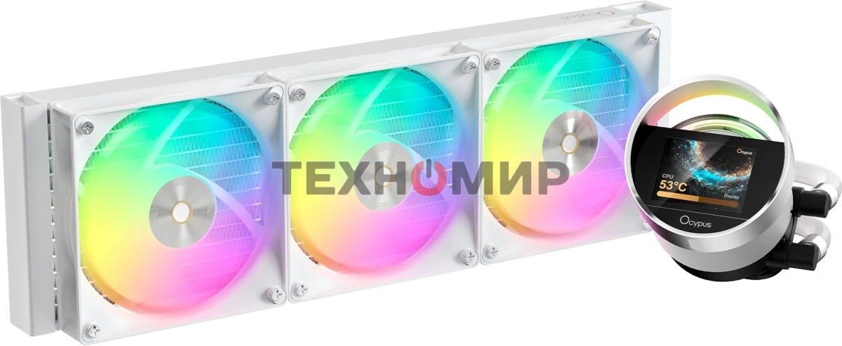 Система охлаждения Ocypus Sigma L36 WH ARGB, 360мм, LCD Pump 2.4