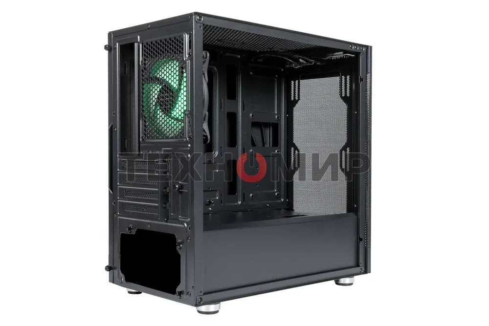 Компьютерный корпус mATX Eurocase M08 ARGB черный без БП закаленное стекло USB 3.0