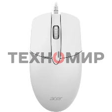 Мышь проводная Acer OMW300 белый, 1200 dpi, USB, кнопки - 3
