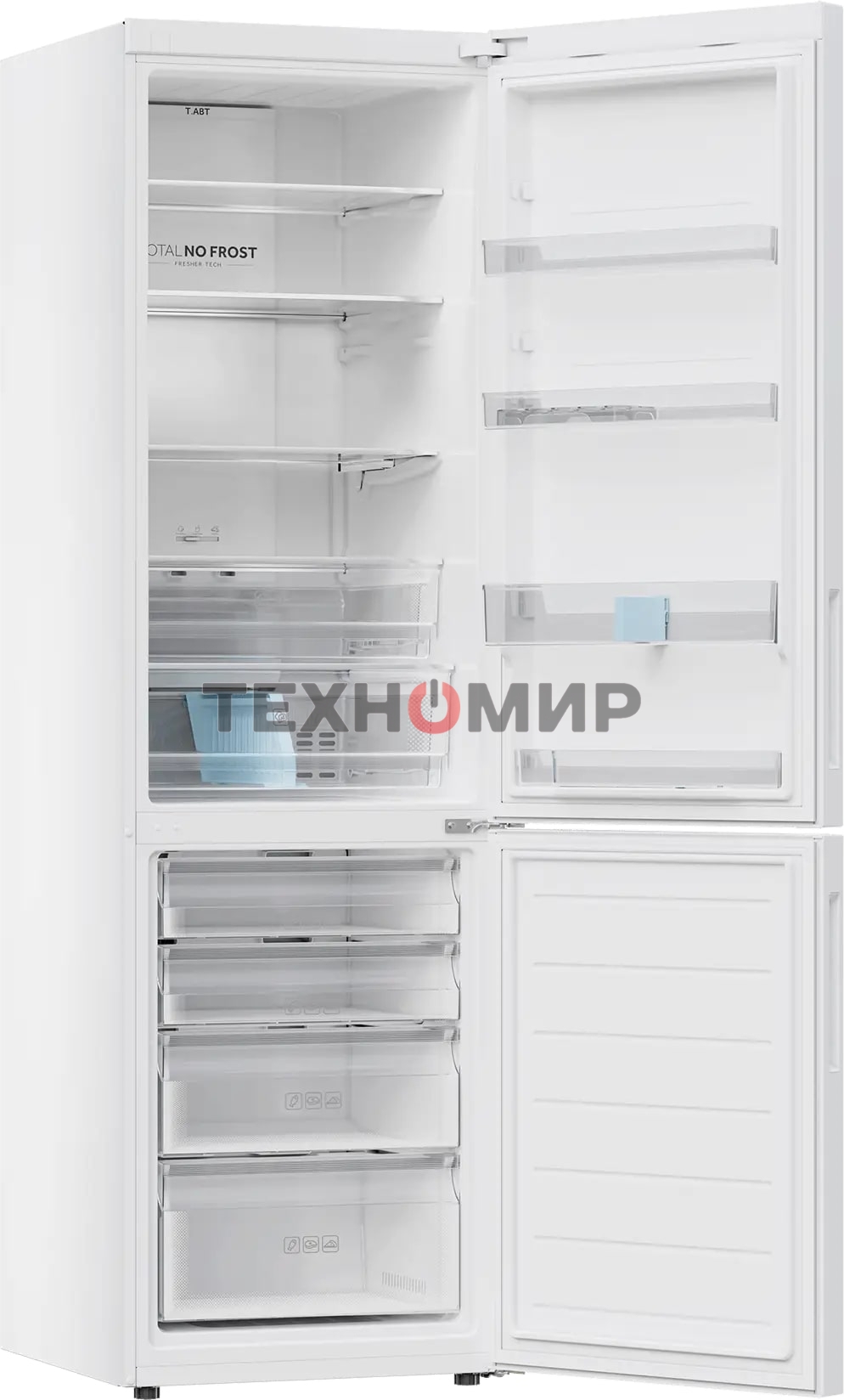 Холодильник Haier C2F620CWU1 белый двухкамерный 278/108л морозилка снизу, No Frost