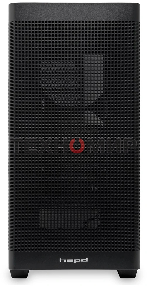 Компьютерный корпус без блока питания Case HSPD M740, Mesh Mid Tower, черный, TG, 0.6 SPCC, no fans, E-ATX, ATX, mATX, mITX, 170/400/200мм, 4x2.5