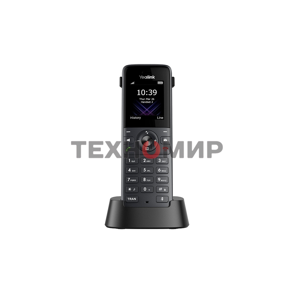 Телефон DECT-трубка Yealink W74H черный