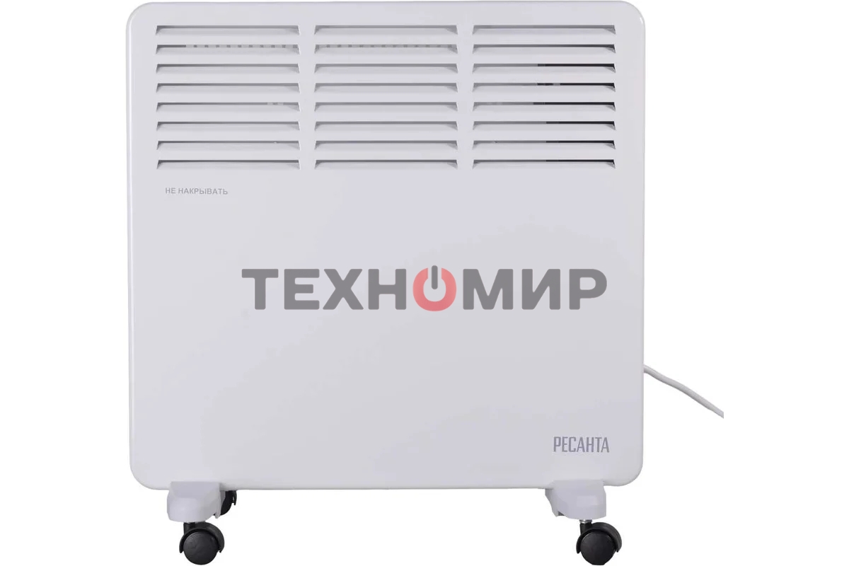 Конвектор электрический Ресанта ОК-1000Е белый, 1000 Вт, 10 м2, термостат, дисплей