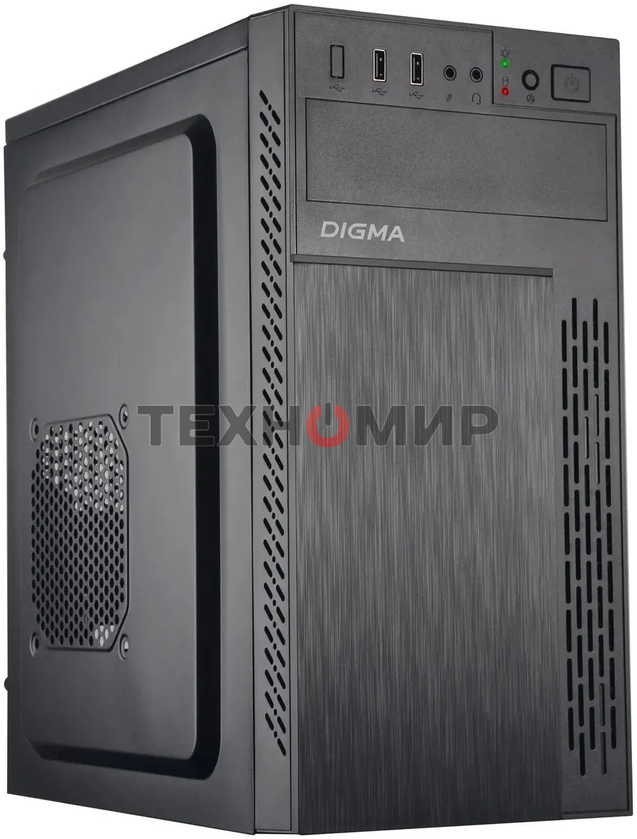 Компьютерный корпус Digma DCC-MN301 черный без БП mATX 1x80мм 2x120мм 1xUSB 2.0 1xUSB 3.0 audio