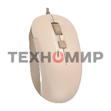 Мышь проводная A4Tech Fstyler FM26 бежевый/коричневый, 1600 dpi, USB, кнопки - 4