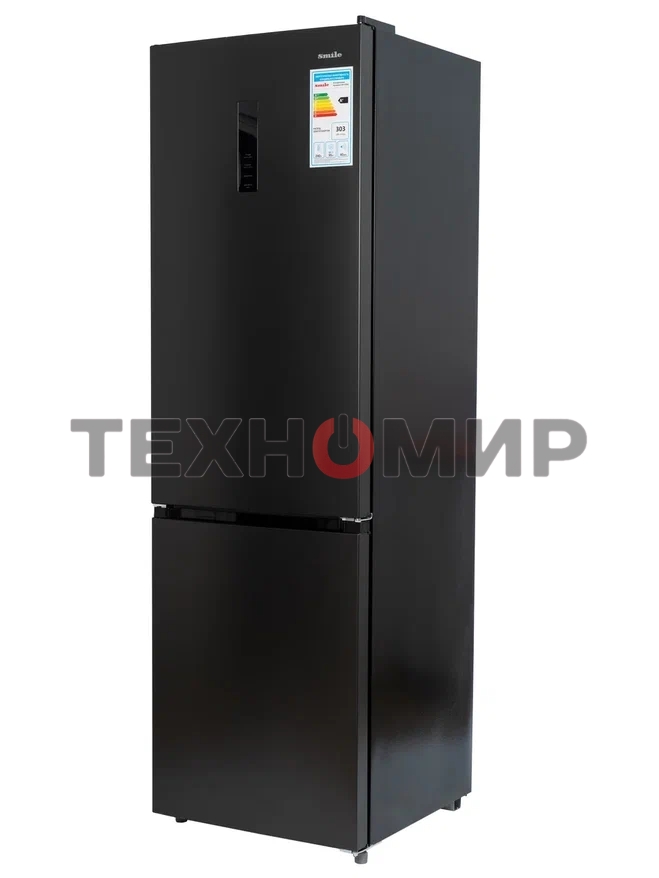 Холодильник Smile SRF378DI графит двухкамерный 240/95л морозилка снизу, No Frost